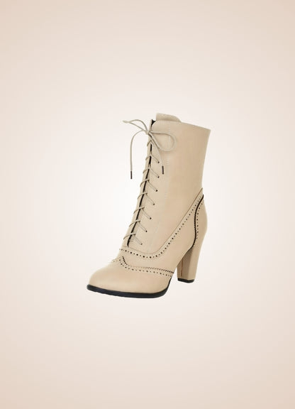 Women's Leather Ankle Boots - Steampunk Australia