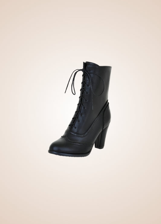 Women's Leather Ankle Boots - Steampunk Australia
