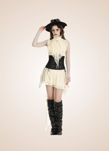 Women's Ruffle Steampunk Dress - Steampunk Australia