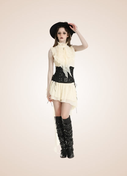 Women's Ruffle Steampunk Dress - Steampunk Australia