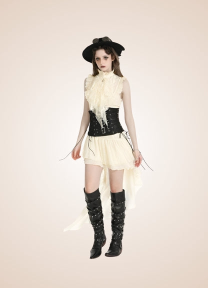 Women's Ruffle Steampunk Dress - Steampunk Australia
