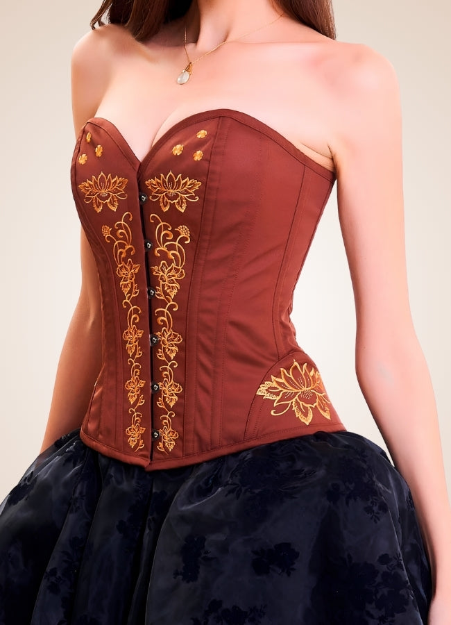 Women's Steampunk Brown Corset - Steampunk Australia