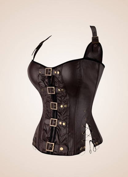 Women's Steampunk Buckled Corset - Steampunk Australia