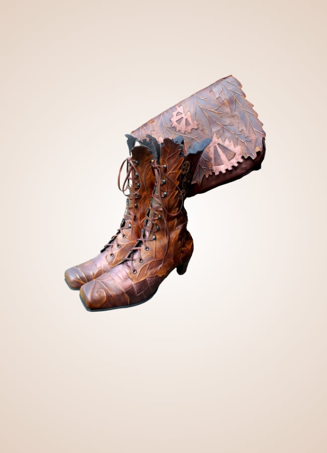 Women's Steampunk Cowboy Style Boots - Steampunk Australia