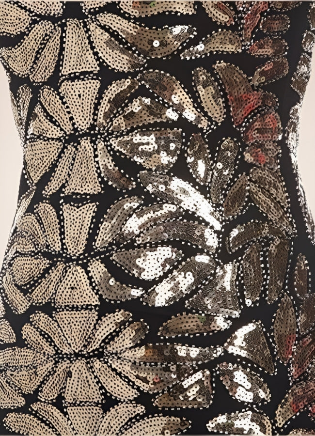 Women's Steampunk Gold Sequins Dress - Steampunk Australia