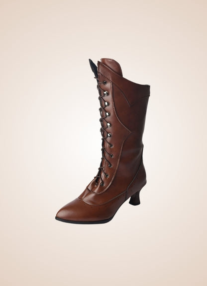 Women's Steampunk Mid Calf Boots - Steampunk Australia