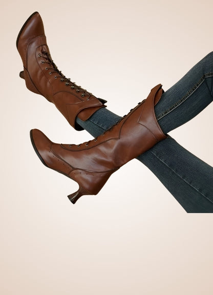 Women's Steampunk Mid Calf Boots - Steampunk Australia